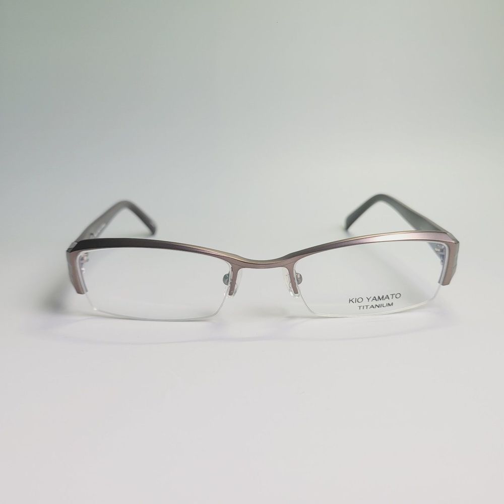 KIO YAMATO KT-259 53-20 140 EYEGLASSES HALF FRAME BROWN BRONZE C7